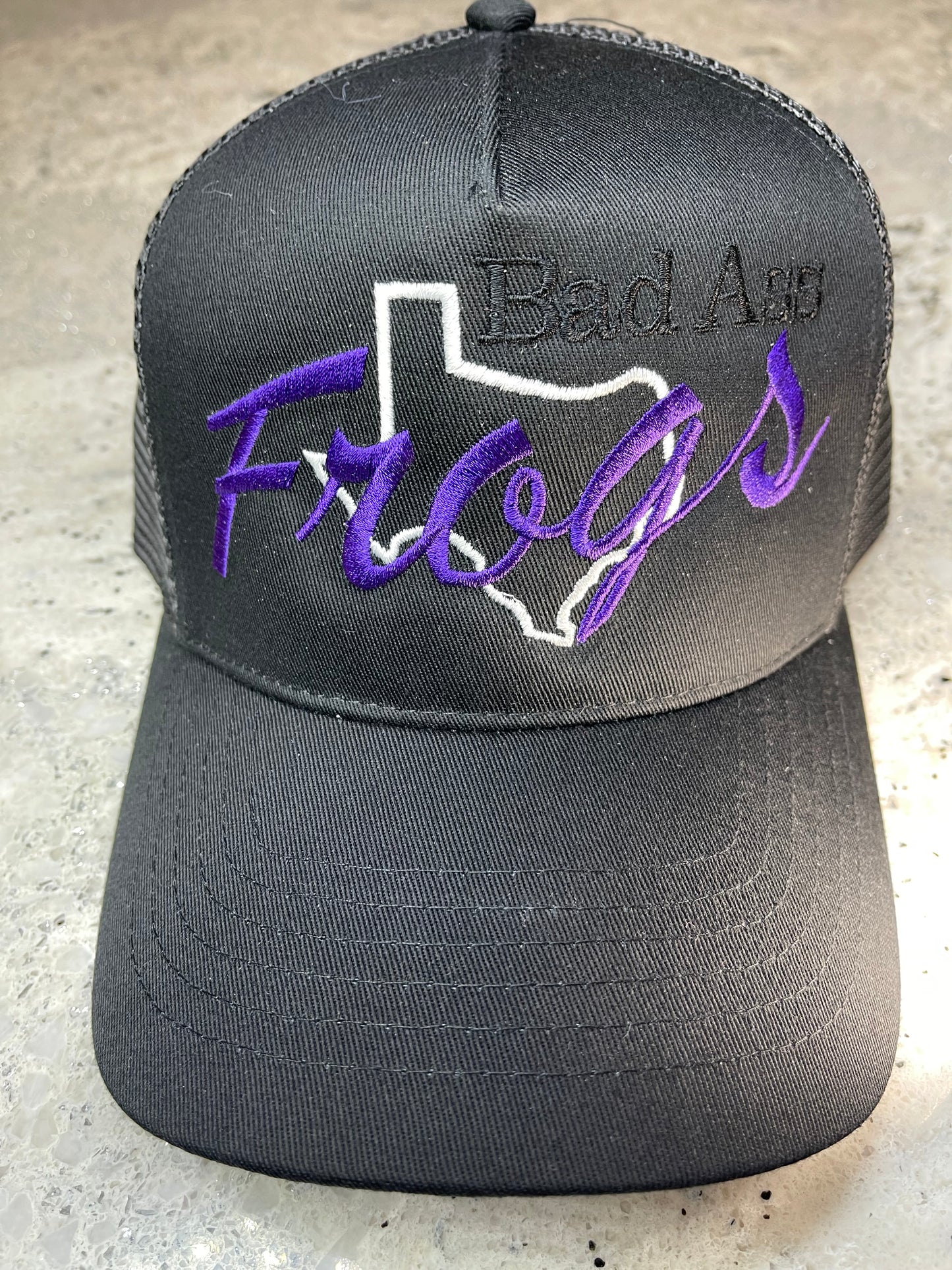 Bad Ass Frogs Horned trucker cap **Can be made without Bad Ass