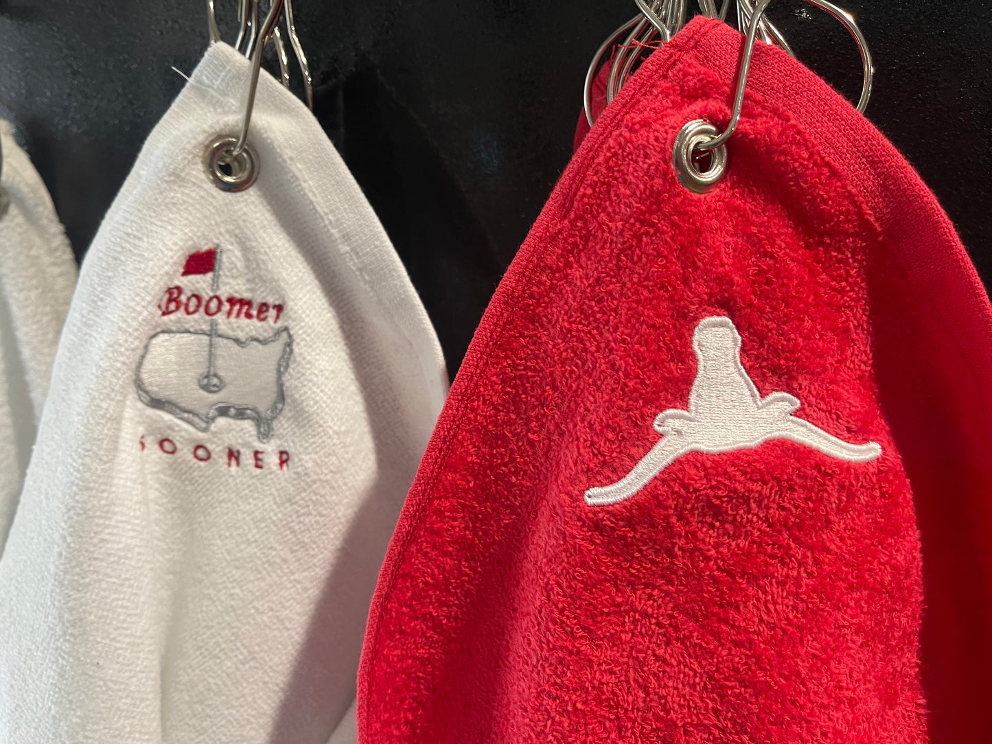 Horns Down Golf towel Boomer Sooner